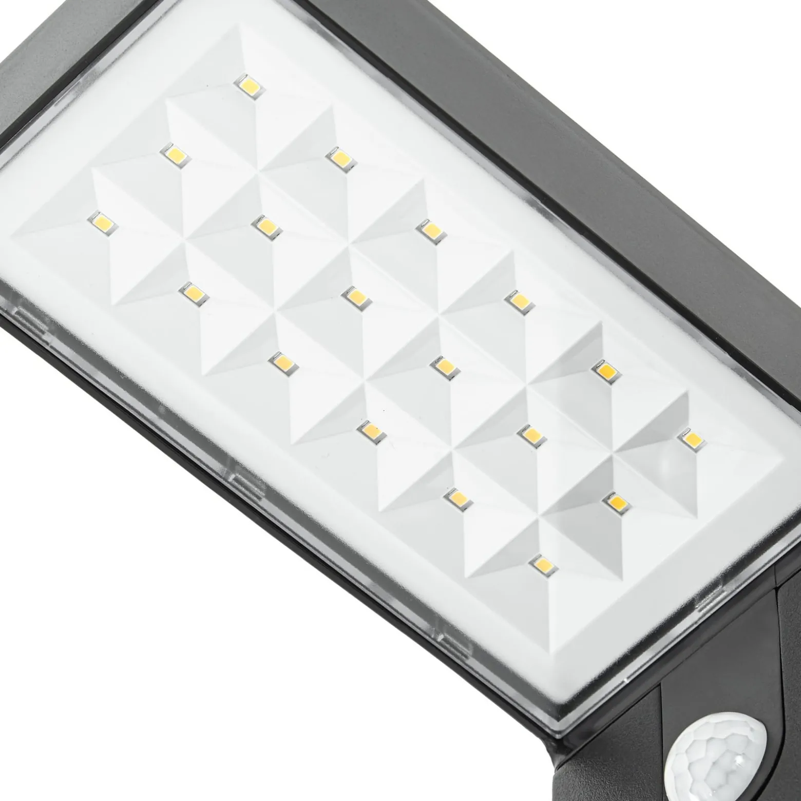 Prios LED-Solar-Wegeleuchte Aurino, schwarz, 75 cm, Sensor
