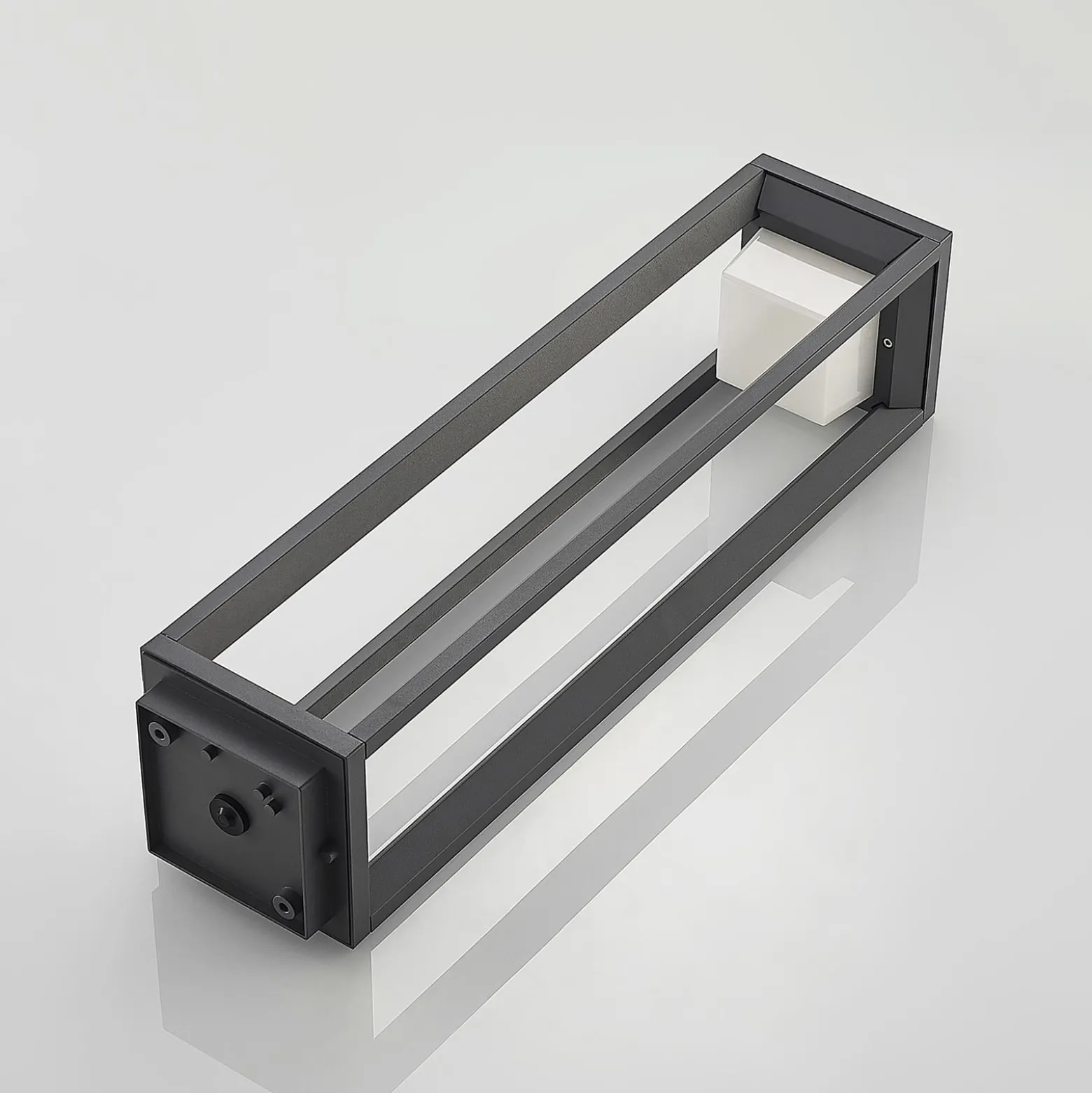 Prios LED-Wegeleuchte Gamion, 60 cm, anthrazit, Metall, IP54
