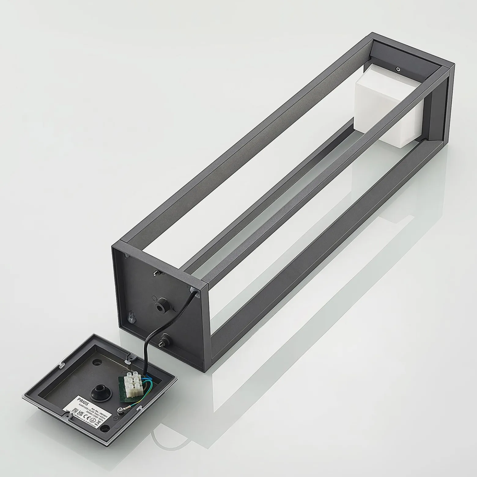Prios LED-Wegeleuchte Gamion, 60 cm, anthrazit, Metall, IP54
