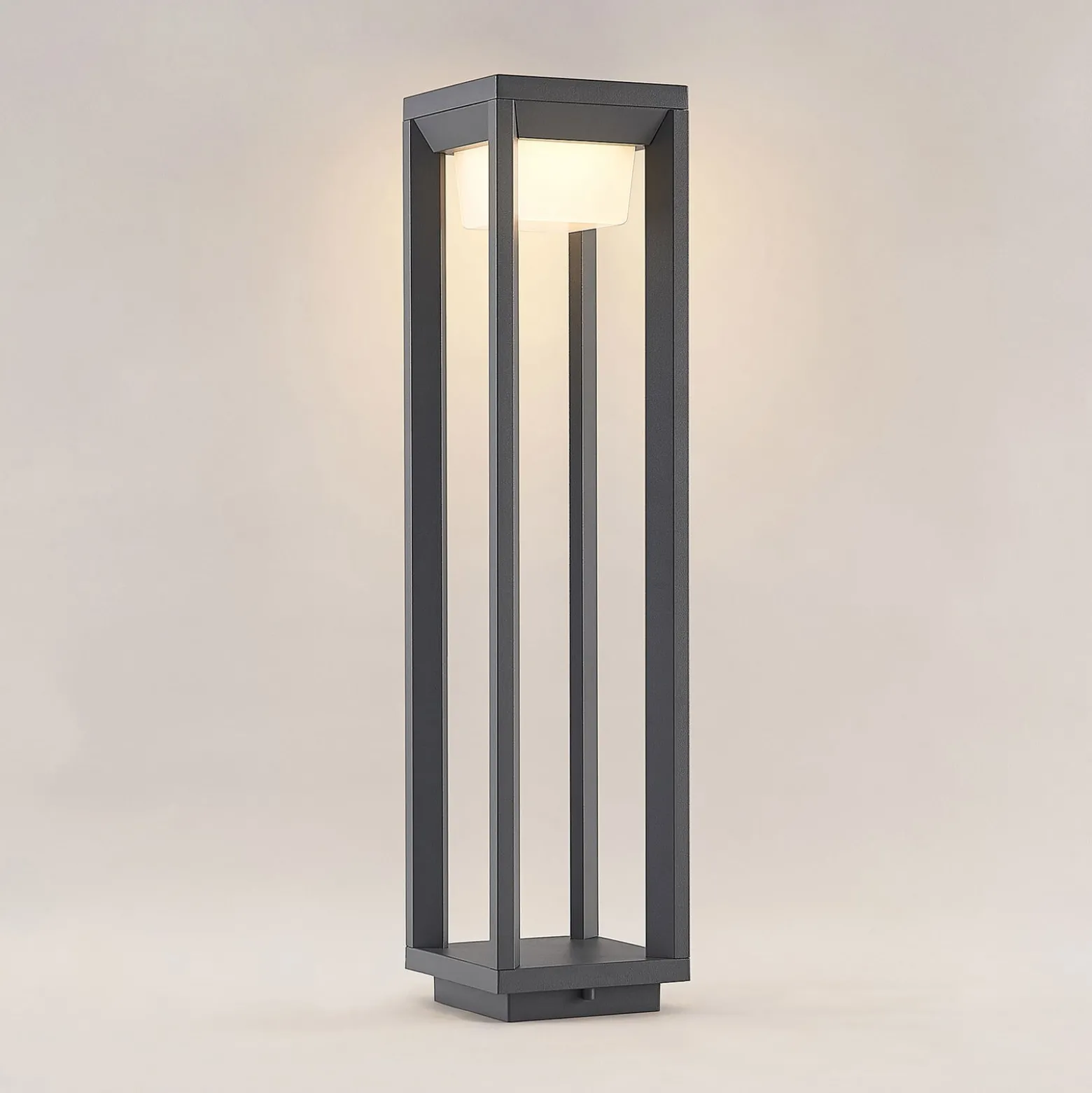 Prios LED-Wegeleuchte Gamion, 60 cm, anthrazit, Metall, IP54