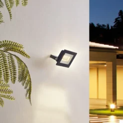 Prios Maikel LED-Außenstrahler, 20W, 1620lm, Metall