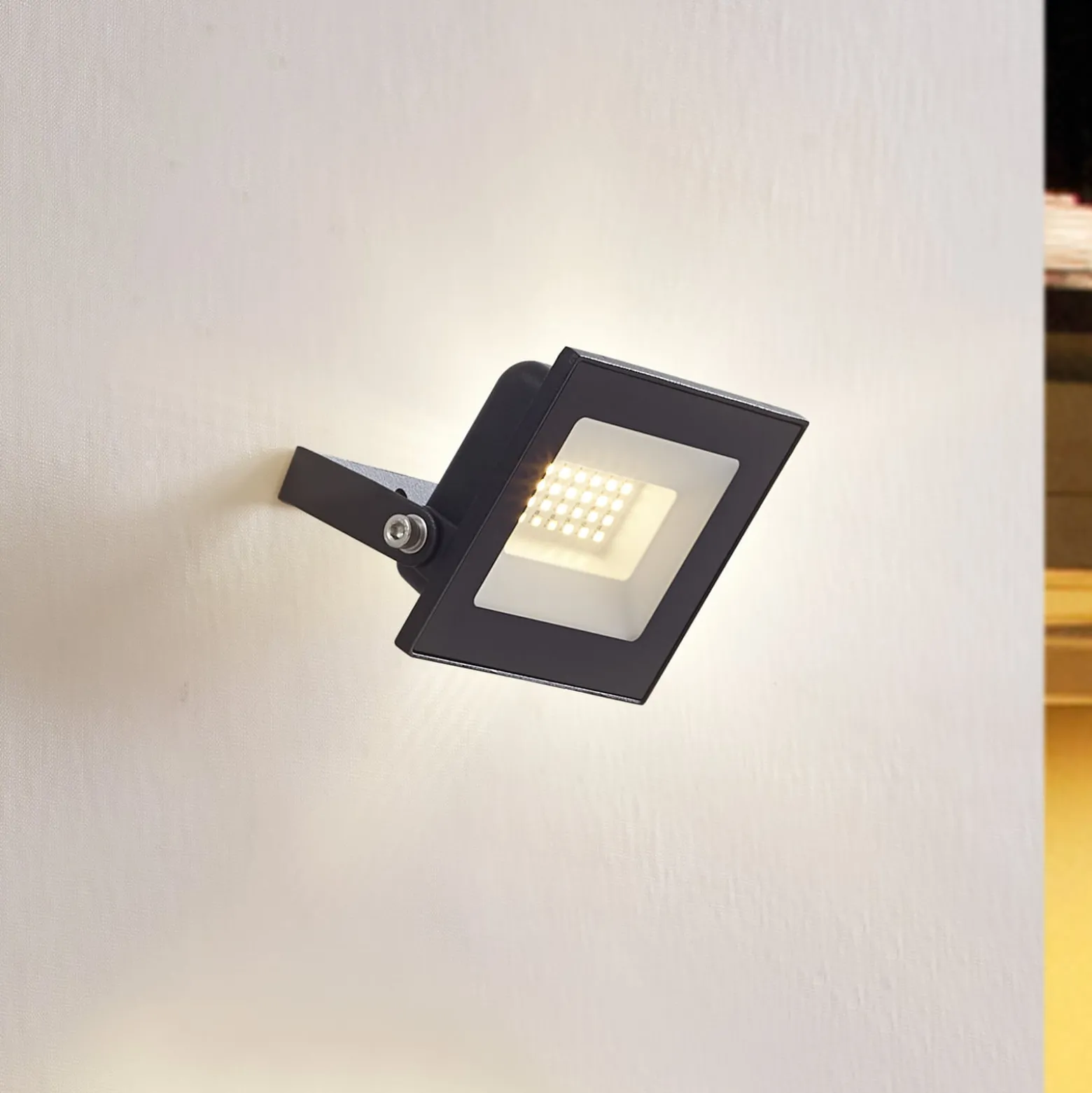 Prios Maikel LED-Außenstrahler, 20W, 1620lm, Metall