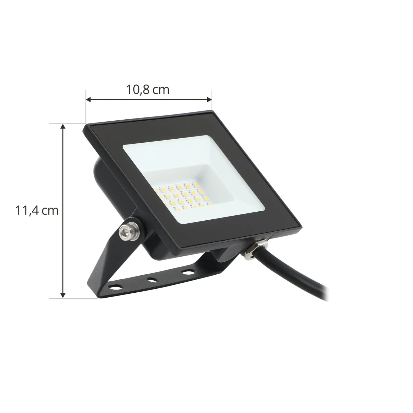 Prios Maikel LED-Außenstrahler, 20W, 1620lm, Metall