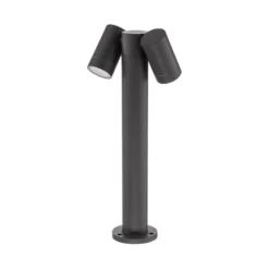 Prios Sockelleuchte Tulimar, 45 cm, anthrazit, 2-flg., Alu