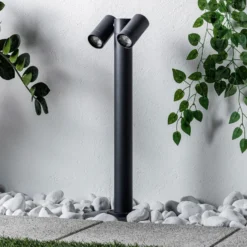 Prios Wegeleuchte Tulimar, 2-flg., 60cm, Metall, IP65