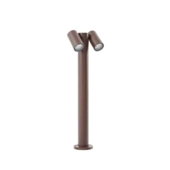 Prios Wegeleuchte Tulimar, 2-flg., 60 cm, rost, IP65
