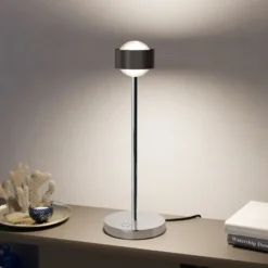 Puk! 80 Eye Table LED, Linsen matt, braun/chrom