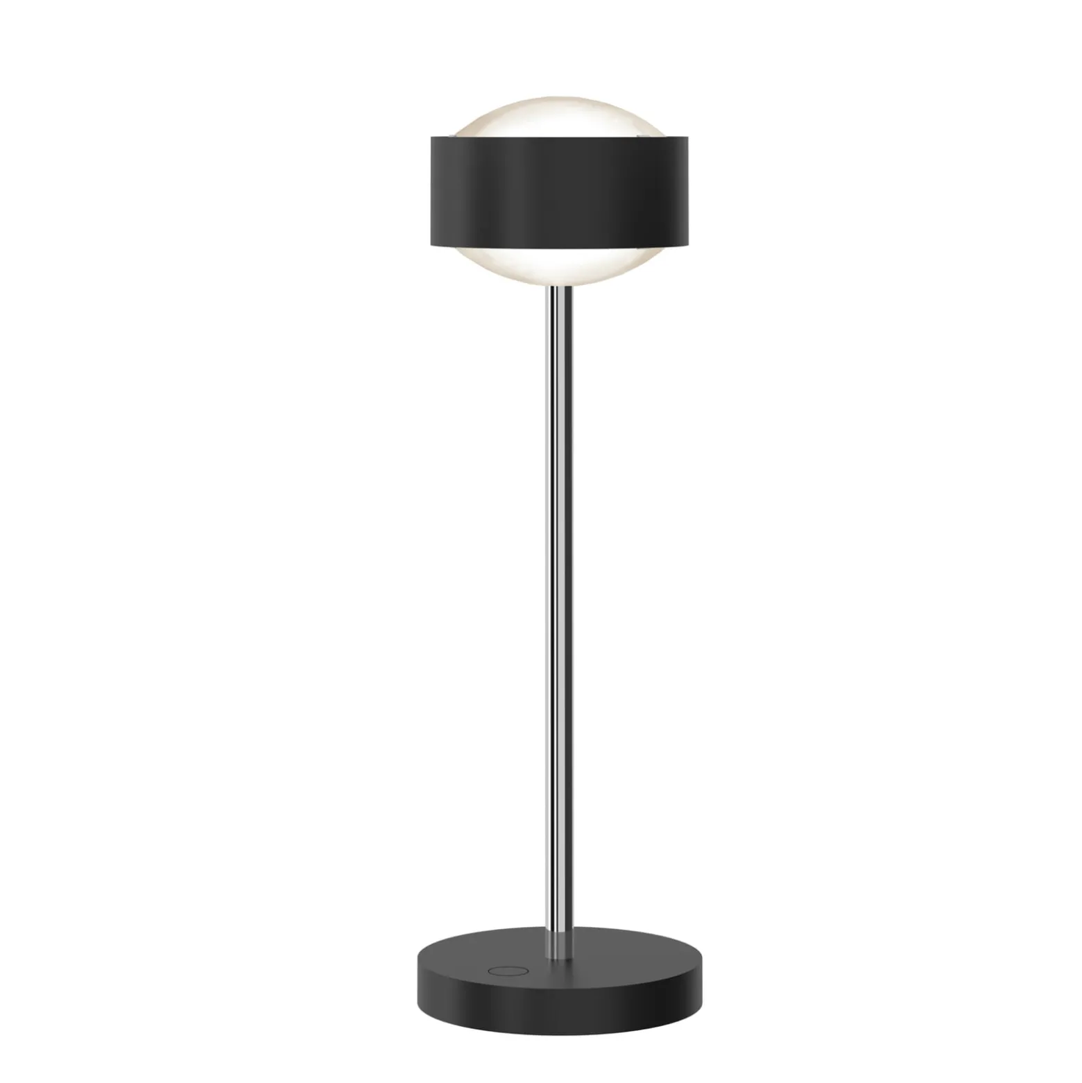 Puk! 120 Eye Table LED, Linsen matt, schwarz/chrom