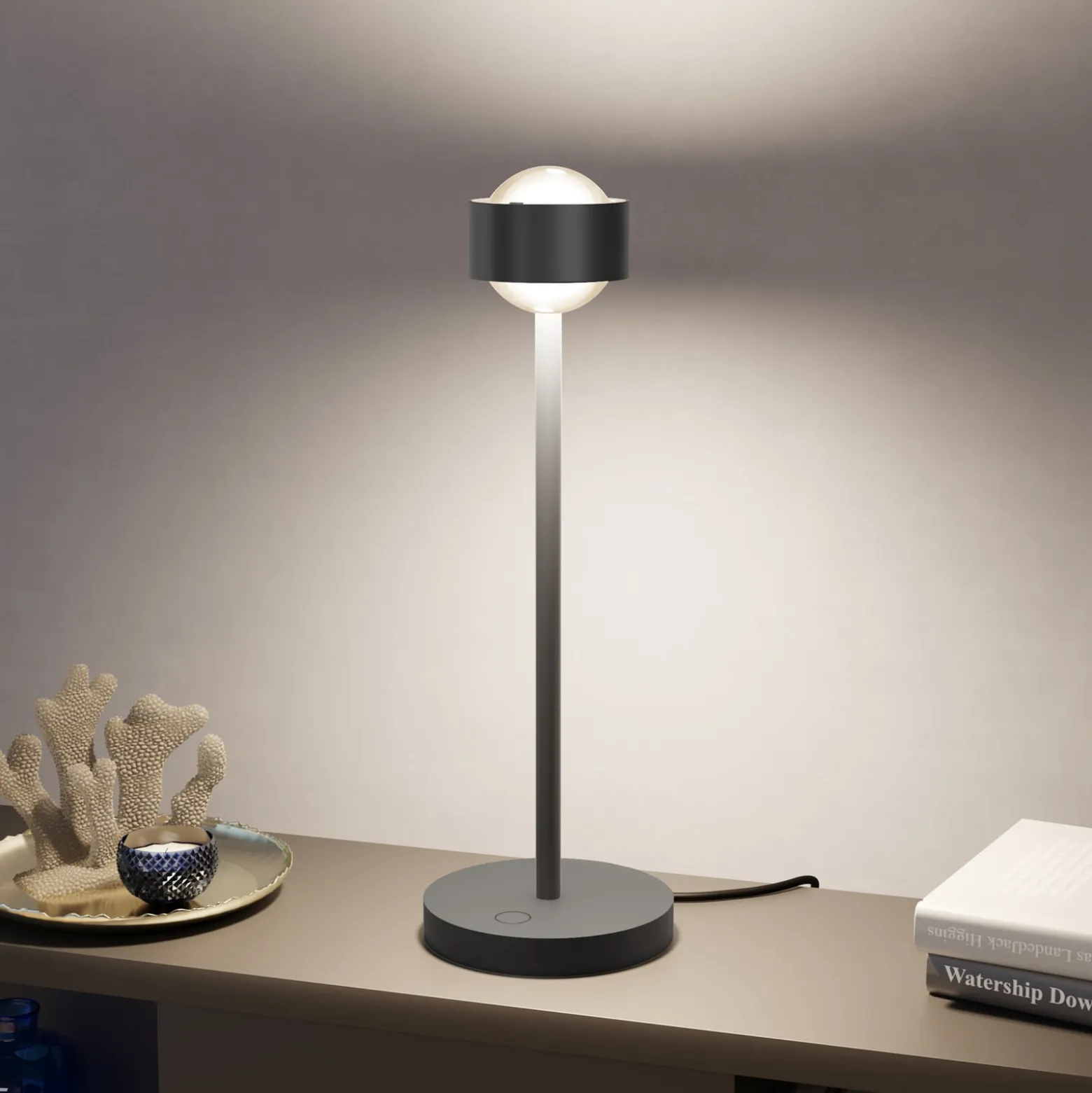 Puk! 80 Eye Table LED, Linsen matt, schwarz matt