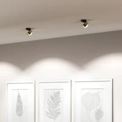 Puk! 80 Move LED-Spot Linse matt messing/schwarz