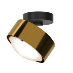 Puk! 120 Move LED-Spot Linse matt messing/schwarz