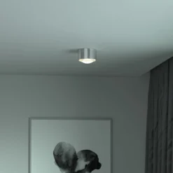 Puk! 120 One LED-Deckenspot Linse matt, chrom