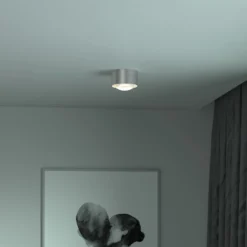 Puk! 120 One LED-Deckenspot Linse matt, nickel