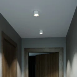 Puk! 80 One LED-Deckenspot Linse matt, weiß matt