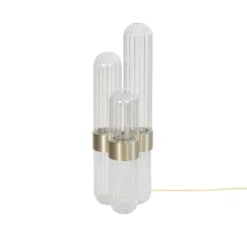 pulpo LED-Tischleuchte Cactus Small, klar/messingfarben