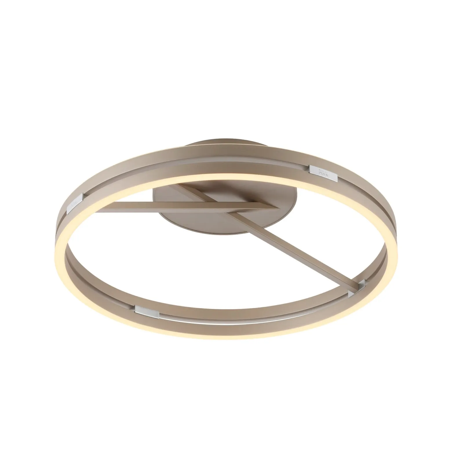 PURE LED-Deckenleuchte Loop bronzefarben, Metall Ø 60 cm CCT