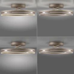 PURE LED-Deckenleuchte Loop bronzefarben, Metall Ø 60 cm CCT