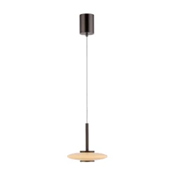 PURE LED-Hängelampe Vitrum braun/opal Glas/Aluminium Ø 22 cm