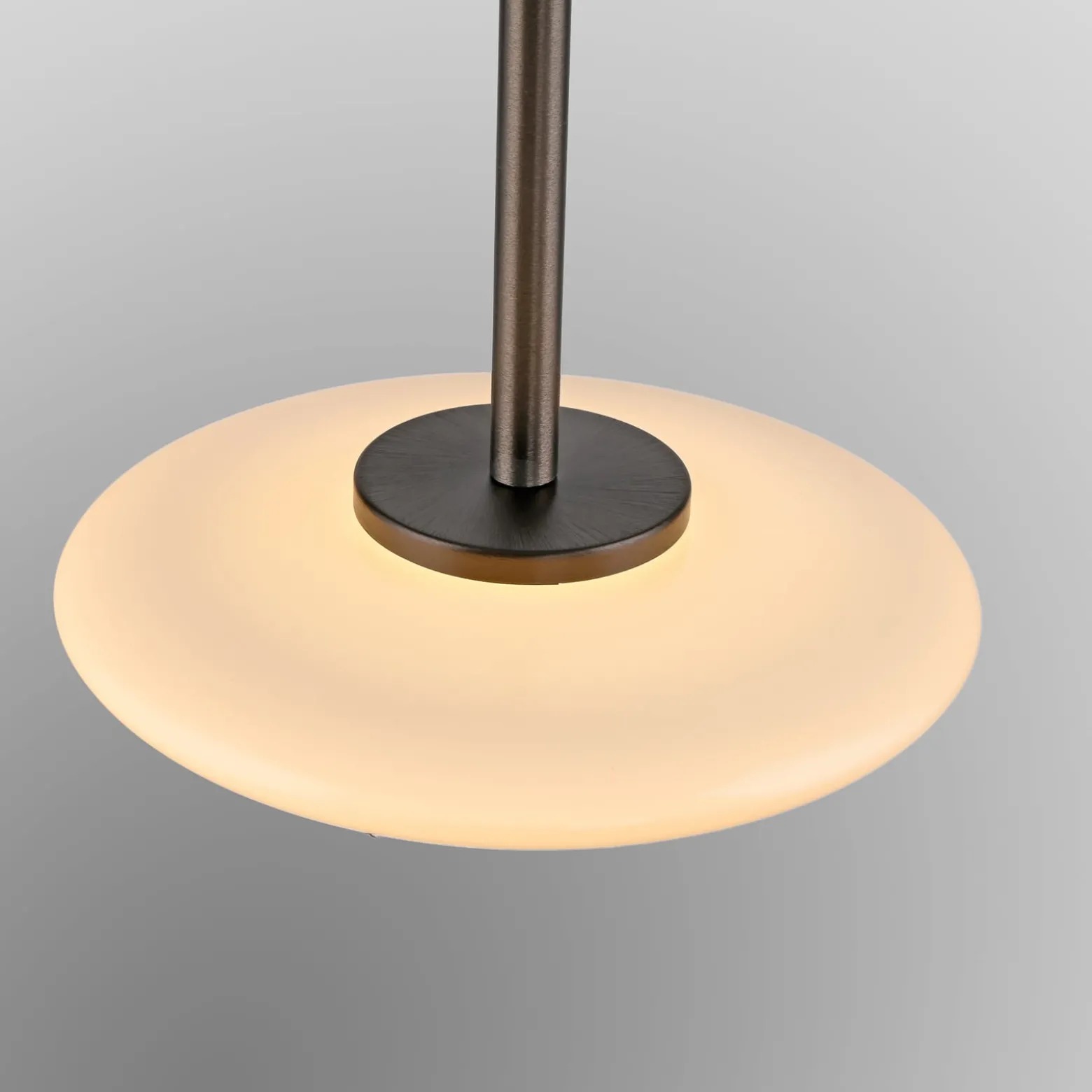 PURE LED-Hängelampe Vitrum braun/opal Glas/Aluminium Ø 22 cm