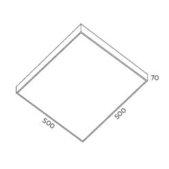 Quadratische LED-Deckenlampe Apolo IP20