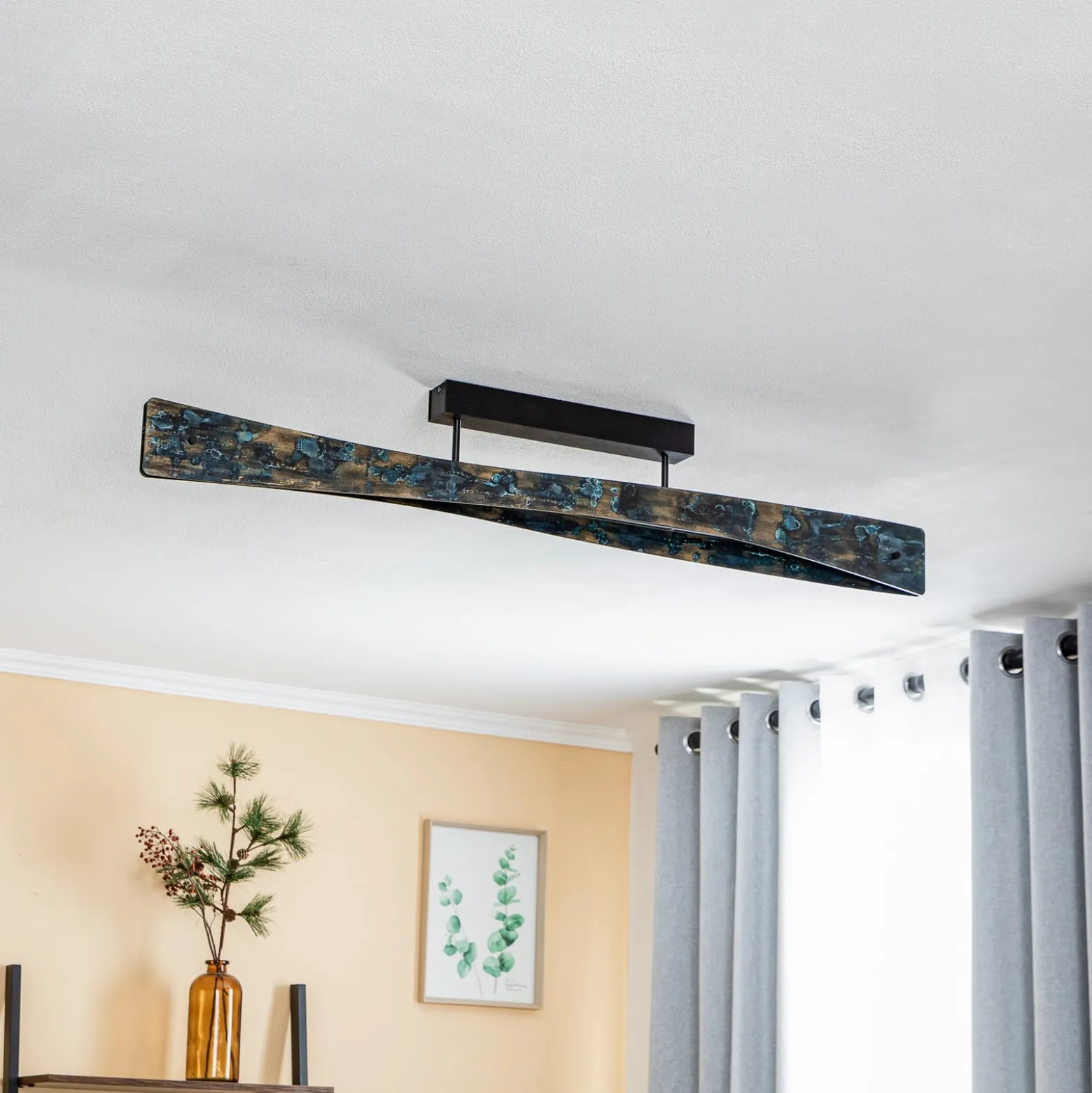 Quitani Baloria LED-Pendelleuchte schwarz/oxidiert