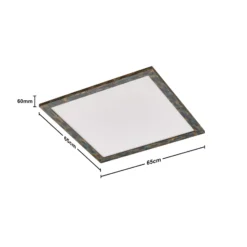 Quitani LED-Panel Aurinor, goldfarbig patiniert, 68 cm