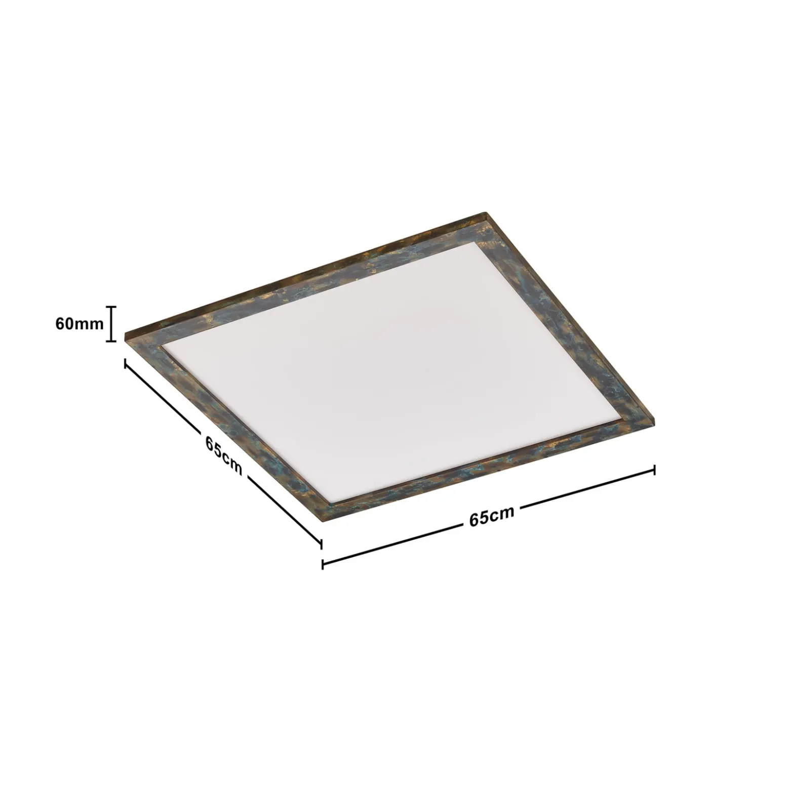 Quitani LED-Panel Aurinor, goldfarbig patiniert, 68 cm