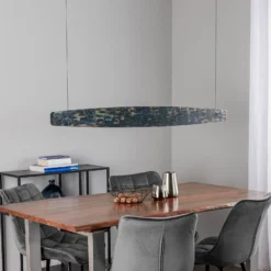 Quitani Lysia LED-Pendel, oxidiert/schwarz, 148 cm
