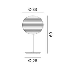 Rotaliana Flow Glass T2 Tischleuchte mit Standfuß