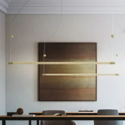 Rotaliana Squiggle H8 LED-Hängelampe gold 140cm