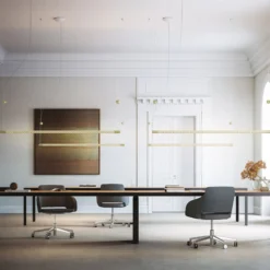 Rotaliana Squiggle H8 LED-Hängelampe gold 140cm