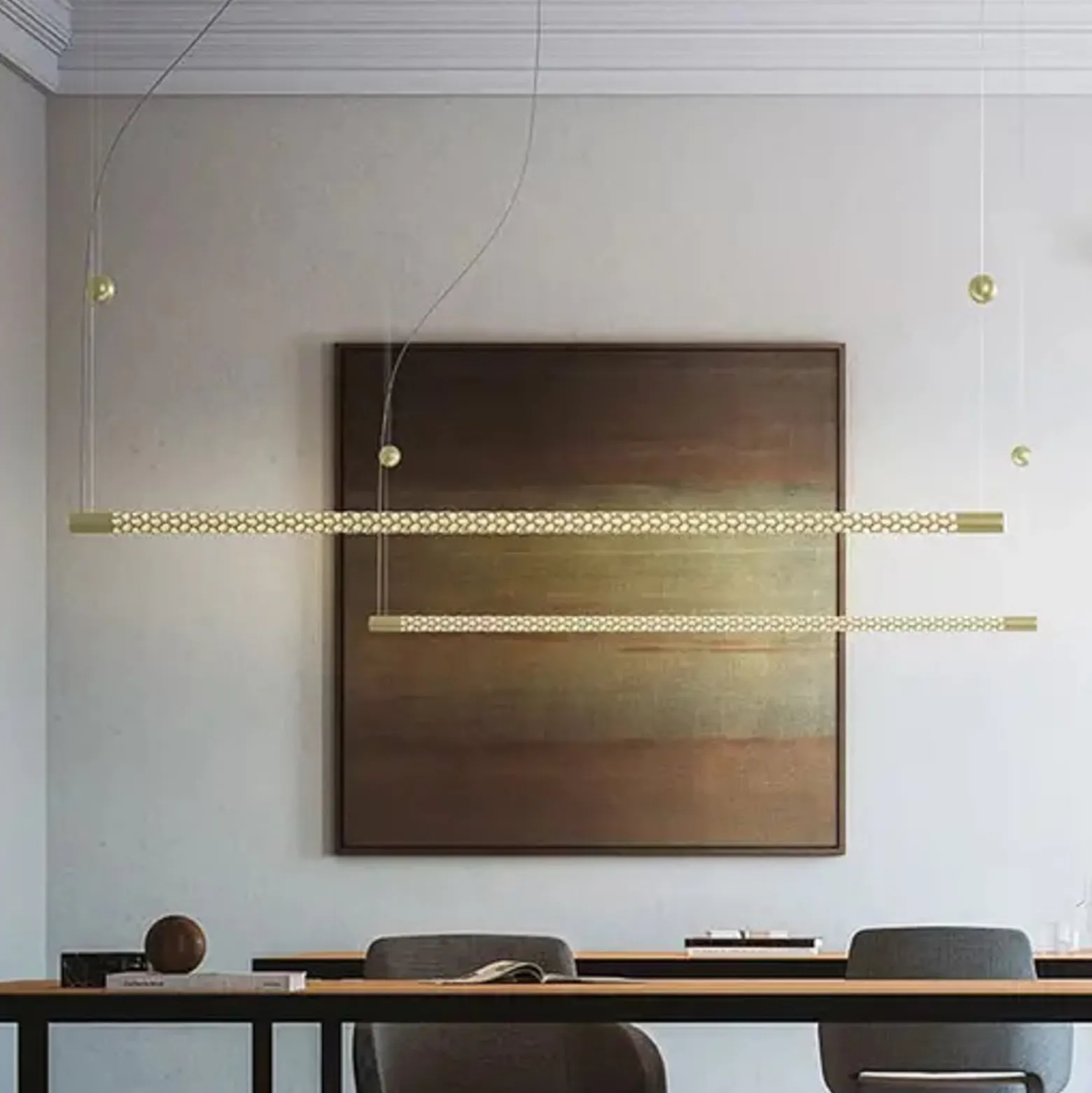 Rotaliana Squiggle H9 LED-Hängelampe schwarz 176cm