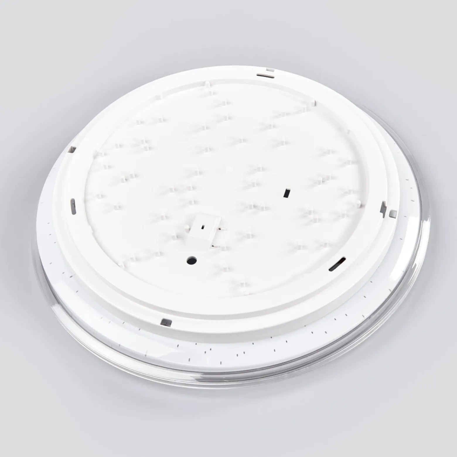 Runde LED-Deckenleuchte Shogun mit Glitzeroptik
