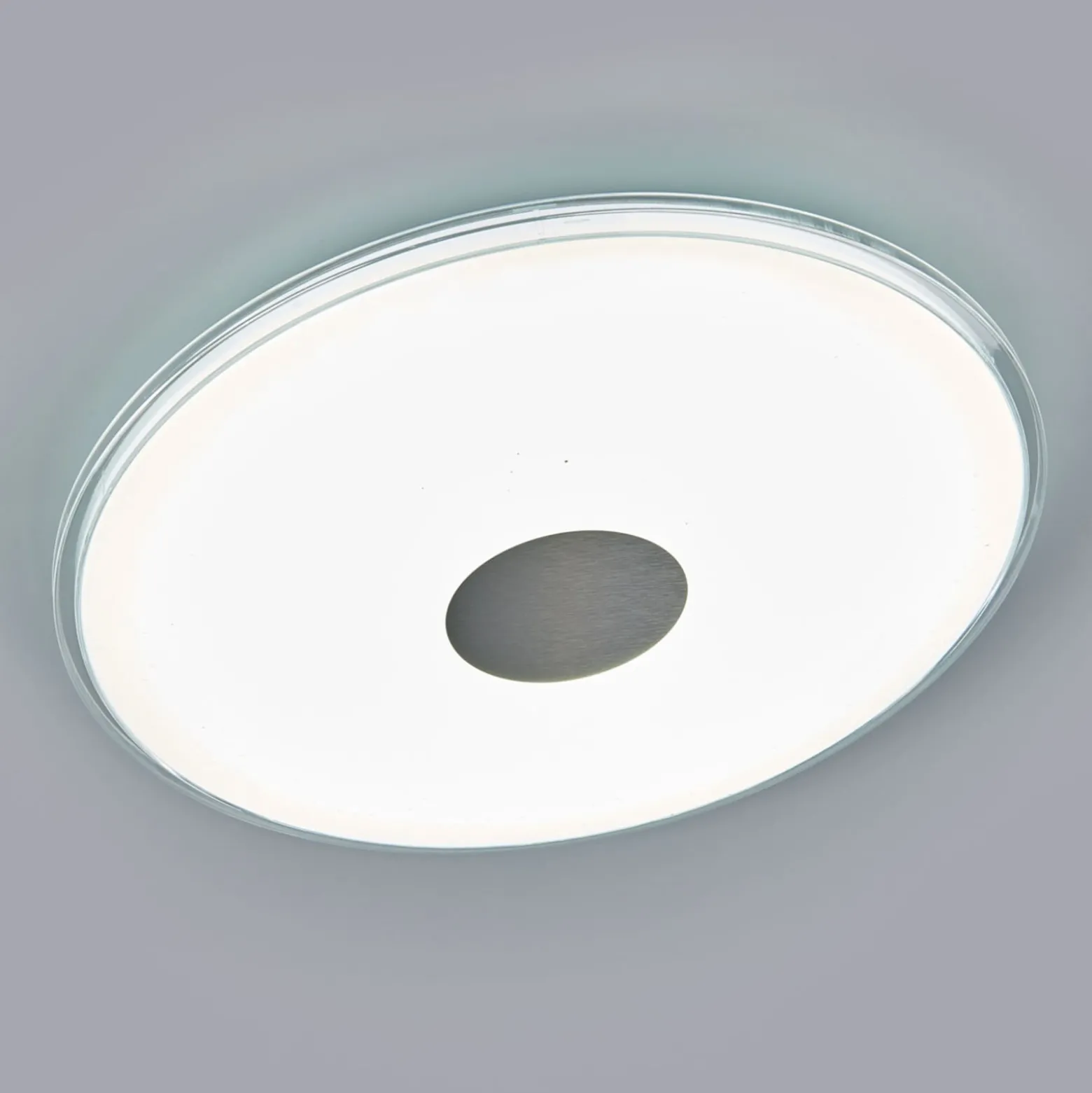 Runde LED-Deckenleuchte Shogun mit Glitzeroptik