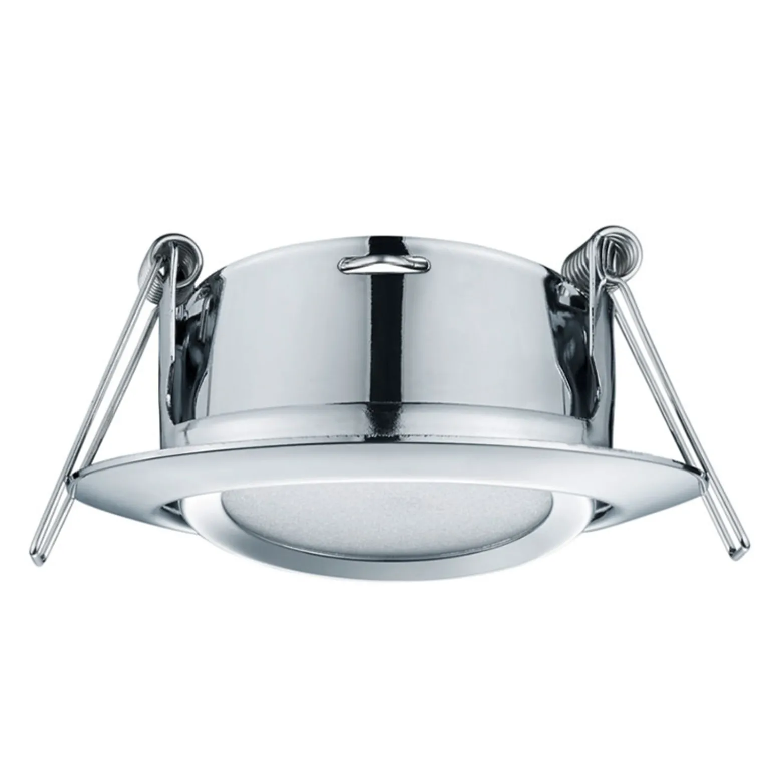 Runder LED-Einbaustrahler Rila in Chrom