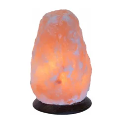 Salzleuchte Rock mit Sockel, 1,5-2 kg, bernstein