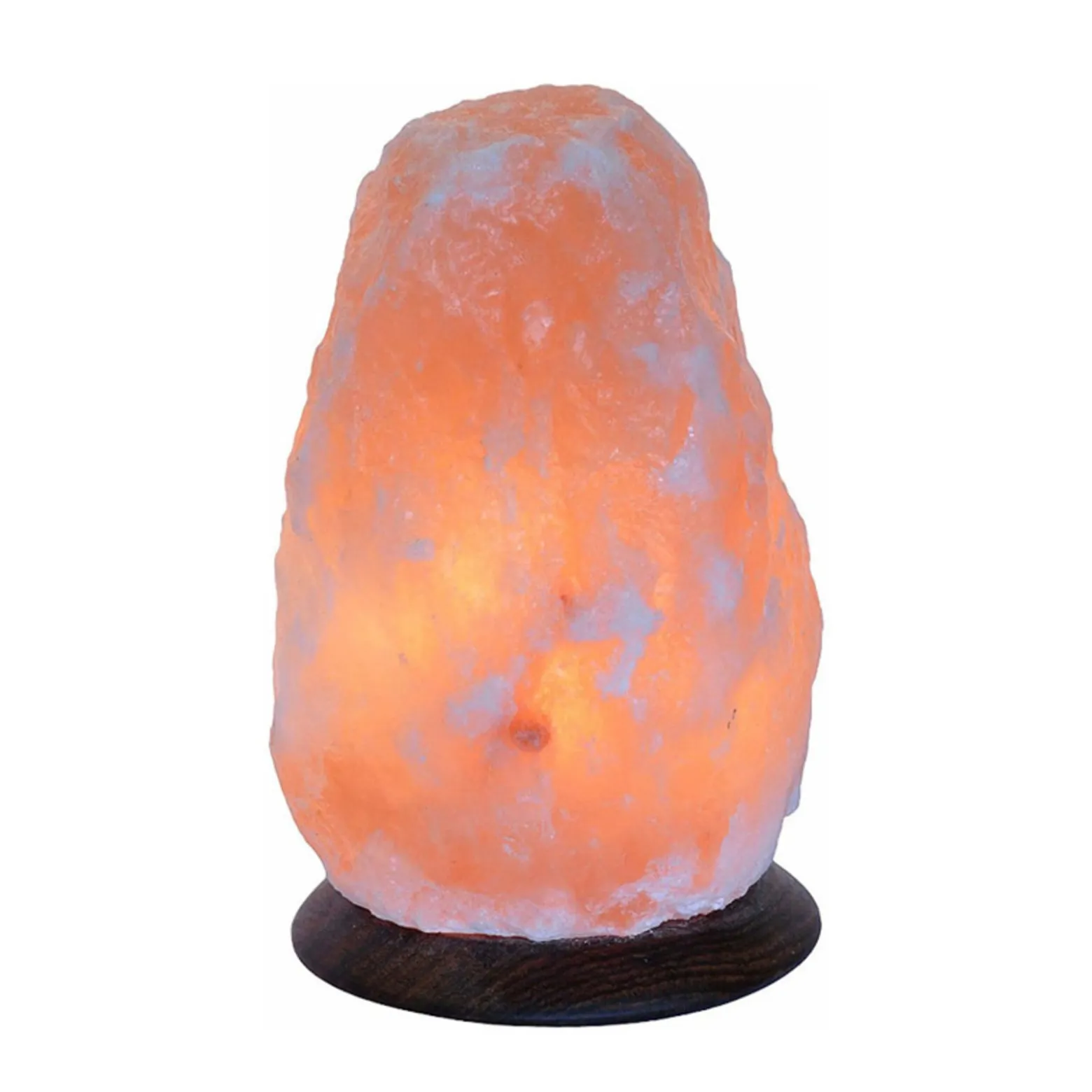 Salzleuchte Rock mit Sockel, 1,5-2 kg, bernstein
