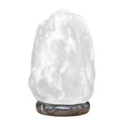 Salzleuchte Rock white line 2 - 3 kg, Marmorsockel, weiß