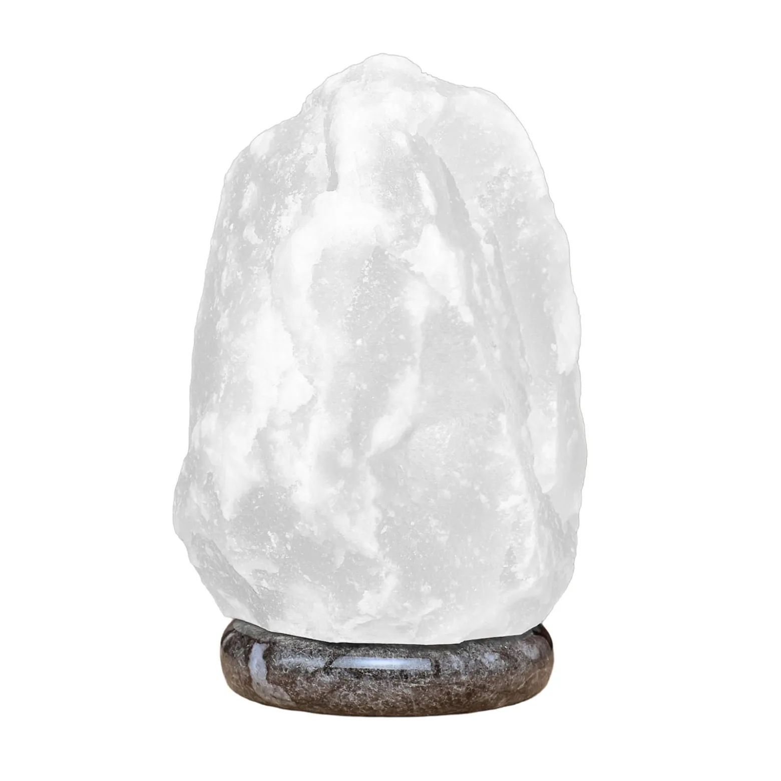 Salzleuchte Rock white line 2 - 3 kg, Marmorsockel, weiß