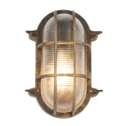 Schiffsarmatur Porto oval, schwarz-gold