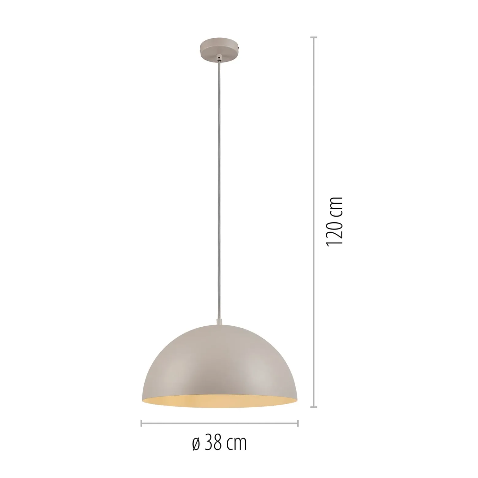 SCHÖNER WOHNEN Hängeleuchte Ali Sandbrise, Eisen, Ø 38cm E27