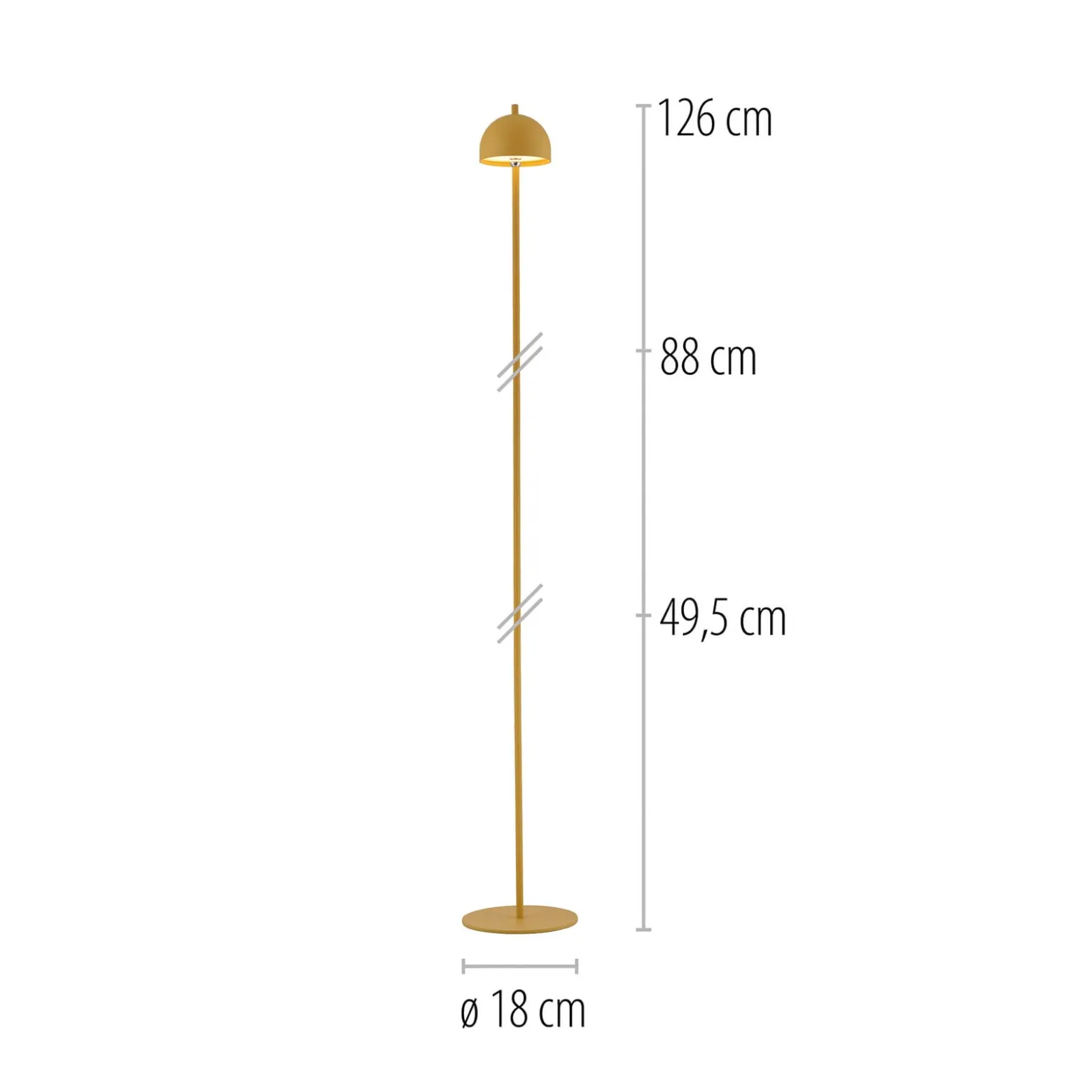 SCHÖNER WOHNEN LED-Akku-Stehlampe Bellis, Blütenzauber IP54