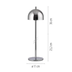 SCHÖNER WOHNEN LED-Akku-Tischlampe Bellies, chrom, IP54