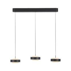 SCHÖNER WOHNEN LED-Hängelampe Elmo, schwarz, 3-fl., 3000 K