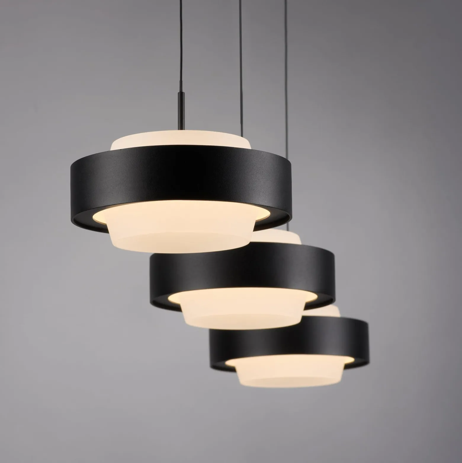 SCHÖNER WOHNEN LED-Hängelampe Elmo, schwarz, 3-fl., 3000 K