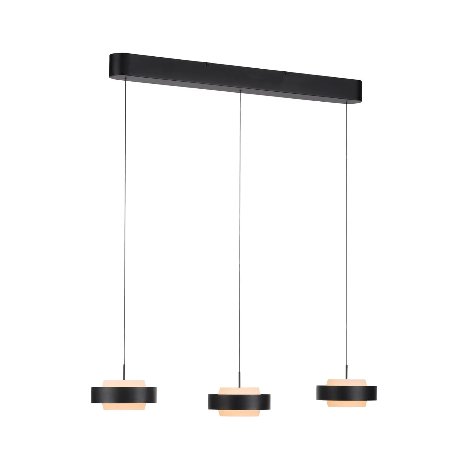 SCHÖNER WOHNEN LED-Hängelampe Elmo, schwarz, 3-fl., 3000 K