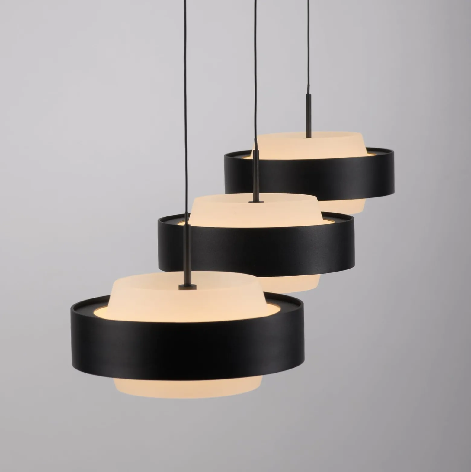 SCHÖNER WOHNEN LED-Hängelampe Elmo, schwarz, 3-fl., 3000 K