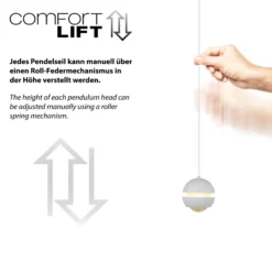 SCHÖNER WOHNEN LED-Hängeleuchte Lini, weiß, 1-fl., 3.000 K