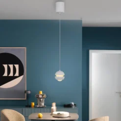 SCHÖNER WOHNEN LED-Hängeleuchte Lini, weiß, 1-fl., 3.000 K