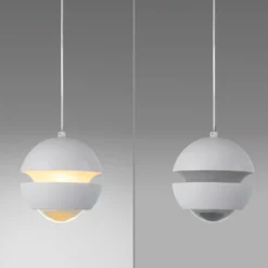 SCHÖNER WOHNEN LED-Hängeleuchte Lini, weiß, 1-fl., 3.000 K